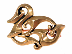 Roman duck brooch - bronze