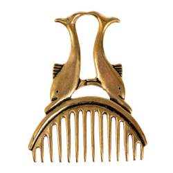 Roman dolphin comb - bronze