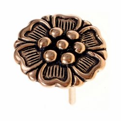 Medieval rose stud of bronze