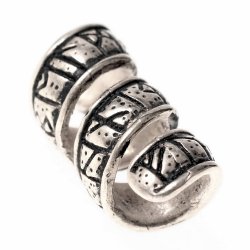 Rune hair bead - silver plated