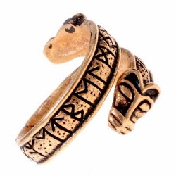 Viking ring with runes - Bronze