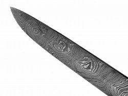 Damascus seax blade - detail