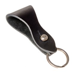 Key ring with button closure