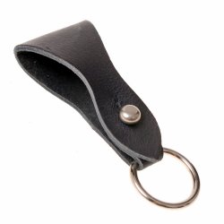 Key ring leather holder - black