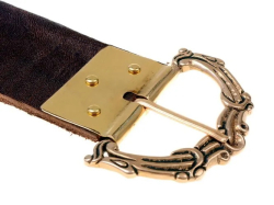 Medieval belt plate on a belt