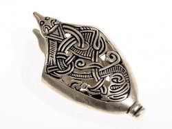 Viking scabbard tip - silver plated