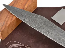 Damascus seax blade - detail