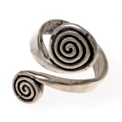 Baltic spiral ring - silver plated