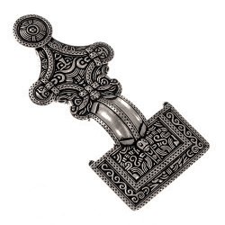 Square headed brooch - silver plated