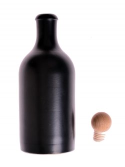 Stoneware bottle with cork