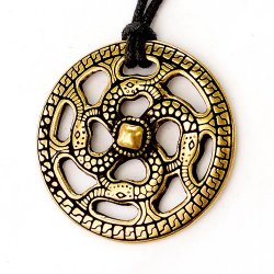 Alamanic swastika pendant - brass