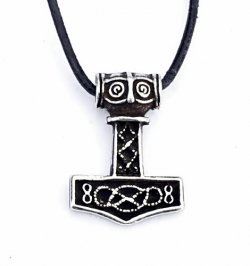 Mjoelnir-Pendant with leather string