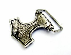 Thor's Hammer belt buckle - back 