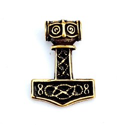 Thor's hammer pendant - brass'