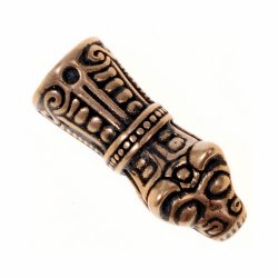 Viking chain end cap - bronze