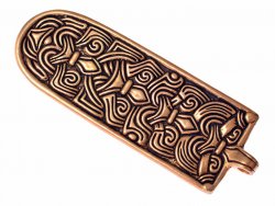Viking tongue brooch - bronze