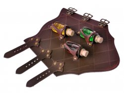 Bracer with three potion bottles 