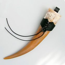Drinking horn with holder