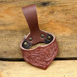 Embossed leather holder