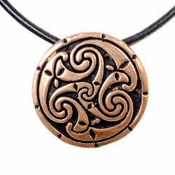 Celtic disc brooch as pendant