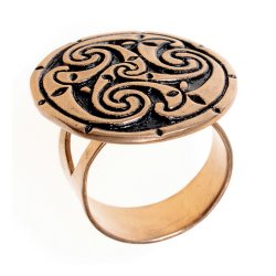 Finger ring Triskele - bronze 