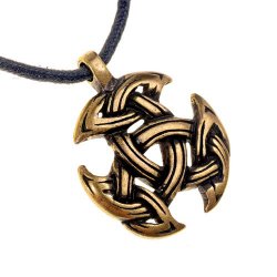 Pendant Celtic Triad - brass color