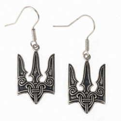 Earrings with Tryzub Trident 