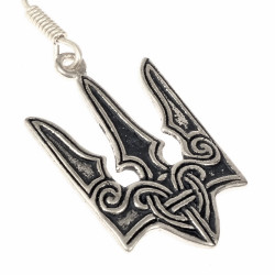 Trident Earring - silver-plated
