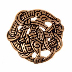 Urnes style disc brooch - bronze