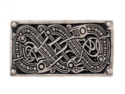 Vendel Era belt fitting - silver plated