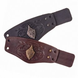 Viking leather bracers