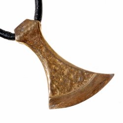 Viking war axe pendant - bronze
