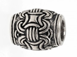 Viking bead - silver plated