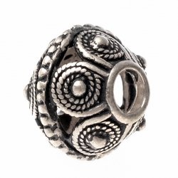 Viking bead replica - silver plated