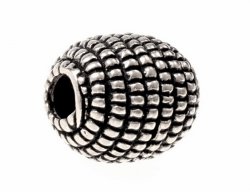 Viking bead replica - silver plated