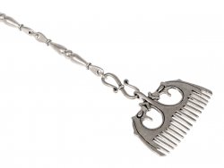 Viking beard comb - silver plated