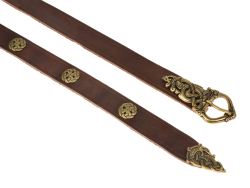 Viking belt - brown / brass