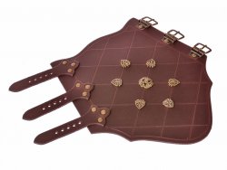 Viking arm guard - brown leather