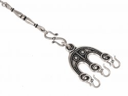 Viking stave chain - silver plated