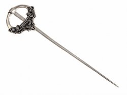 Viking ringed pin - silver plated