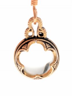 Viking ball ear ring - bronze