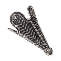 Viking cap tip replica - silver plated