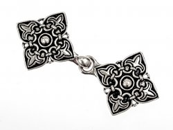 Viking kaftan clasp - silver plated