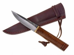 Viking knife with leather sheath