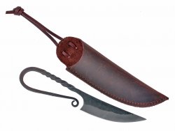 Leather sheath with small knife