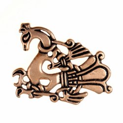 Viking peacock brooch - bronze