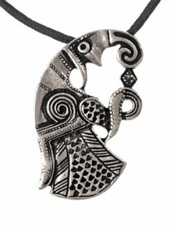 Raven-pendant - silver color