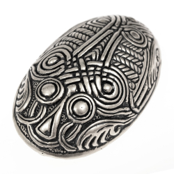 Wikinger Buckelfibel - versilbert