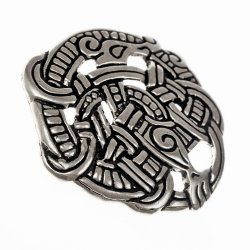 Viking Disc brooch - silver plated