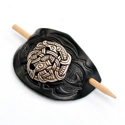 Leather Barrette Motif: Viking